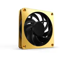 Alphacool Apex Stealth Metal Power Fan - 3000 rpm - Gold, 120mm PWM-laitetuuletin