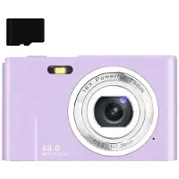 INF Digikamera 48 MP, HD 1080p ja 16x zoom kortilla Purple