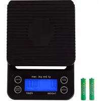 INF Digitaalinen keittiövaaka / kahvivaaka 3kg/0.1g Musta Black