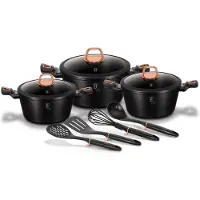 Berlinger Haus POTS SET GRANITE COATING 10 EL. BERLINGER HAUS BLACK ROSE BH-6154