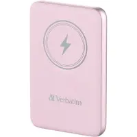 Verbatim 10 000mAh Charge 'n' Go, varavirtalähde, Magsafe, USB-C PD 20W, pinkki