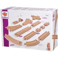 Simba -Dickie – Eichhorn Wooden Rail Set for a Bahn Train, Expandable by 44 Pieces (100006405)