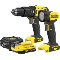 Stanley Työkalusarja SFMCK210D1-QW (SFMCD711+SFMCL020); 18 V; 1x2,0 Ah akku