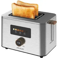 Cecotec Touch & Toast Double 4843 leivänpaahdin, 2 viipaletta, 950 Wattia, ruostumaton teräs