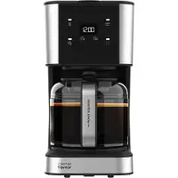 Cecotec Coffee 66 Drop & Touch 12 kupin -kahvinkeitin, musta, ruostumaton teräs
