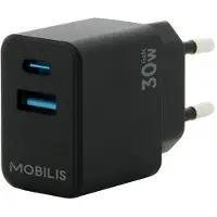 Mobilis 30w Usb-a-ja Usb-c-seinälaturi