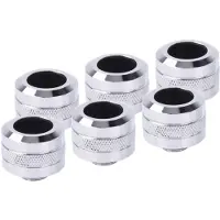 Alphacool Eiszapfen PRO 16mm HardTube Fitting G1/4 - Chrome -putkiliitinsarja (6-pack)
