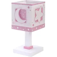 DALBER Pöytävalaisin Moonlight Pink, Lila/vaaleanpunainen, Lastenhuone, Synteettinen materiaali