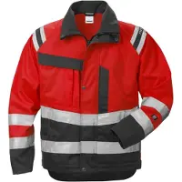 Fristads High vis takki lk 3 4026 PLU, huomiopunainen/musta, 4XL