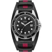 GUESS Miesten kello W1051G1 Musta/Nahka Ø44 mm