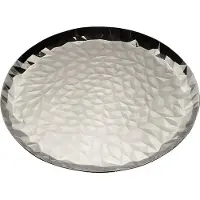 Alessi Round Tray In 18/10 Mirror-Polished Stainless Steel - Silver - D40CM