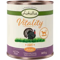 Lukullus 6x800g Vitality Light kalkkuna viljaton koiran märkäruoka