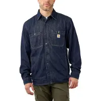 Carhartt Denim Fleece Lined Snap Front Paita