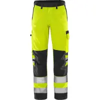 Fristads Vihreä Housut Huomio Luokka 2 2651 GPLU Huomiokeltainen/Musta C154