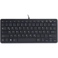R-Go Tools Ergonomisch toetsenbord R-Go Compact Break, compact toetsenbord met pauzesoftware, QWERTZ (DE), bedraad, zwart, Mini, Langallinen, USB, Näp (RGOCODEWDBL)