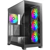 Xilence XG171, Midi Tower, PC, Musta, ATX, mikro ATX, Mini-ITX, SPCC, Pelaaminen
