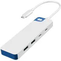 Targus HYPERDRIVE FLEX 4 PORT USB-C COMBO HUB (2X USB-C, 2X USB-A), WHITE (HD5200BUGL)