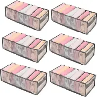 Hobby Hall Anwaiju vaatteiden järjestäjä vaatekaappiin Harmaa 6 kpl 17x36x12cm
