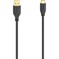 Hama Flexi-Slim USB-A – USB-C -kaapeli, 0,75 m, musta