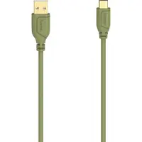 Hama Flexi-Slim USB-C – USB-A -kaapeli, 0,75 m, vihreä