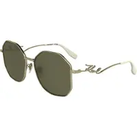 Karl Lagerfeld Aurinkolasit - - KL358S - Kiiltävä kultametalli - Neliömuoto - Linssit 57 mm