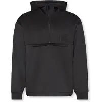 Calvin Klein Heavy Tricot Qtr Zip Anorak Hood - Black - XS