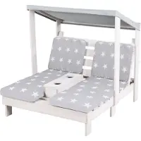 Roba Wooden 2-Seater Garden Lounger - Multi/patterned - ONE SIZE