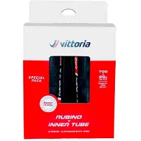 Vittoria 2x Rubino V G2.0 700c X 26 + 2x Tubes Rennradreifen