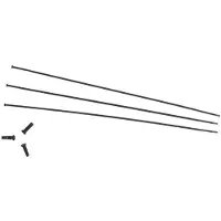 Zipp Cx-ray Straight Pull External 3 Units Spokes Musta 184 mm