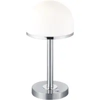 TRIO LED-pöytävalaisin Trio Berlin Ø195x390 mm harjattu teräs