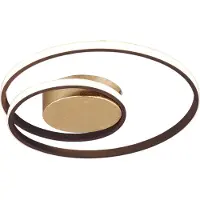 TRIO Zibal LED kattovalaisin 39cm 22W 3000K rustiikki/kulta