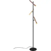 TRIO Lighting Lattiavalaisin Fiato, himmennettävä, Musta, Olohuone/ruokailutila, Metalli