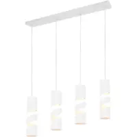 TRIO Lighting Riippuvalaisin Stream, himmennettävä, Valkoinen/opaali, Olohuone/ruokailutila, Metalli, Moderni