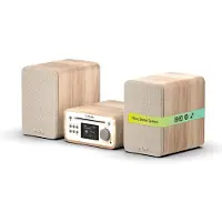 Pure Classic Stereo Mini, Kodin mikroaudiojärjestelmä, Tammi, Valkoinen, 1 levyt, Etu, 40 W, 2,54 mm