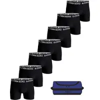 Björn Borg Men's Cotton Stretch Boxer + Wash Bag 7p Multipack 1 Alusvaatteet XXL