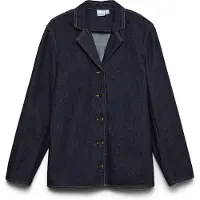 Vero Moda Vmkanika Ls Denim Blazer Shirt Si352 - Navy - S
