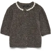 Vero Moda Vmocean 2/4 O-Neck Jewellery Cardigan - Grey - S