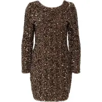 ONLY Onlconfidence L/S Deep Sequins Dressjrs. - Brown - L