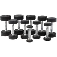 Master Fitness Hantel Premium, Hantlar gummi - 17,5 kg