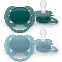 Philips AVENT Ultra Soft 2 Kpl:n Tuttipakkaus, 18+ Kk Green Blue Green Blue One Size Vihreä One Size 18 M+ Pojat, Tytöt