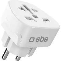 SBS Shucko/EU-matkasovitin - yleismaailmallinen - valkoinen