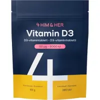 4Her - 4Him 4Him&Her D3-vitamiini 50 µg ravintolisä 365 kpl