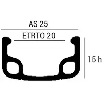 Mvtek Sport R 1.5/8´´ Rim Hopeinen 700 - 28´´ 36H
