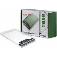 Inter-Tech GD-25000, HDD-kotelo, 2.5", SATA, Serial ATA II, Serial ATA III, 5 Gbit/s, USB-liitettävyys, Läpinäkyvä (88884092)