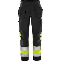 Fristads Vihreä Työkaluhousut Luokka 1 2640 GPLU Huomiokeltainen/Musta C156