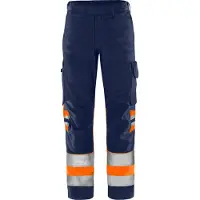 Fristads Vihreä Housut Huomio Luokka 1 2649 GPLU Huomio-oranssi/Laivastonsininen D120