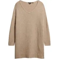 Superdry for woman. W8011762A Oversized beige dress (M), Casual, Acrylic, Long sleeve