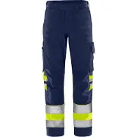 Fristads Vihreä Housut Huomio Luokka 1 2649 GPLU Huomiokeltainen/Laivastonsininen C156