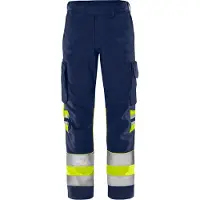 Fristads Vihreä Housut Huomio Luokka 1 2668 GPLU Huomiokeltainen/Laivastonsininen D112