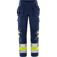 Fristads Vihreä Työkaluhousut Luokka 1 2640 GPLU Huomiokeltainen/Laivastonsininen D88